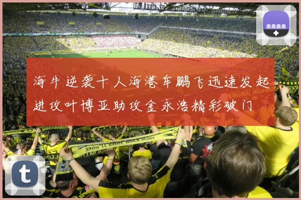 海牛逆袭十人海港牟鹏飞迅速发起进攻叶博亚助攻金永浩精彩破门